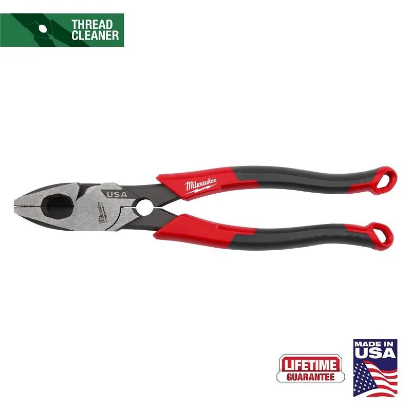 Milwaukee MT550T Lineman’s Pliers, 9 in OAL, 1.39 in Jaw Opening, 0.74 in W Jaw