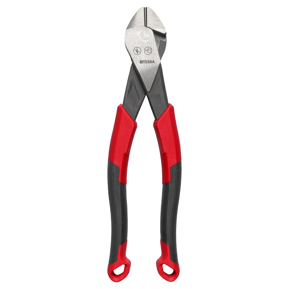 Milwaukee MT558A 8″ Angled Head Diagonal Comfort Grip Cutting Pliers (USA)