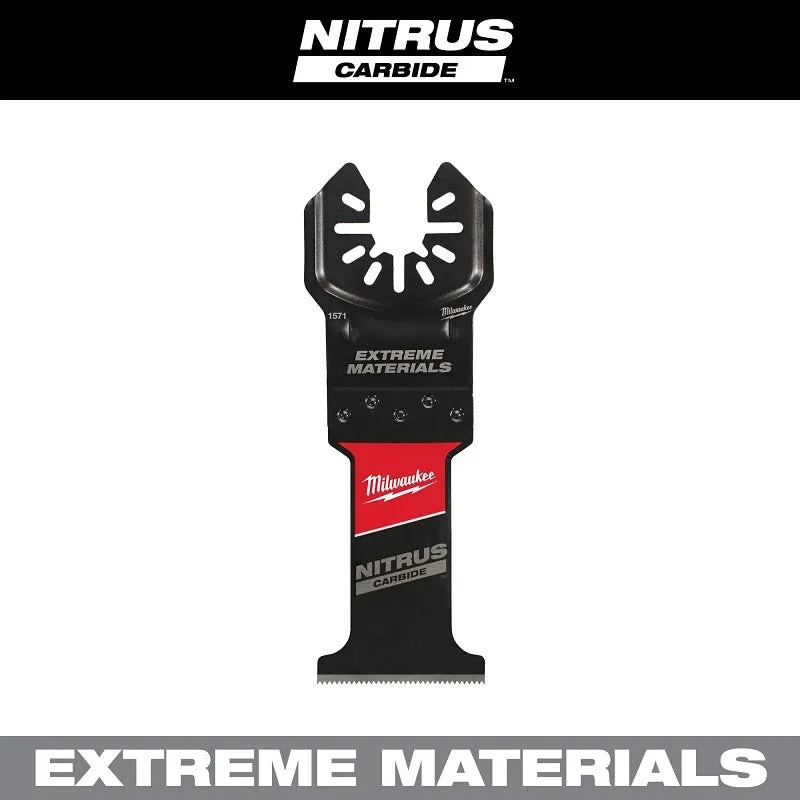 Milwaukee NITRUS CARBIDE Series 49-25-1571 Oscillating Multi-Tool Blade, 1-3/8 in D Cutting, Carbide, 1/PK