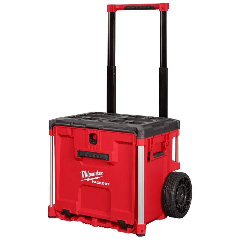 Milwaukee PACKOUT 48-22-8420 Rolling Drawer Tool Box, 250 lb, Polypropylene, Black/Red