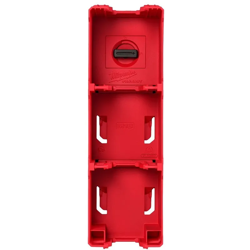 Milwaukee PACKOUT M18 48-22-8339 Battery Rack, 15 lb, 4-Tool Holder, 4 in W, 13 in H, 4 in L, Polymer