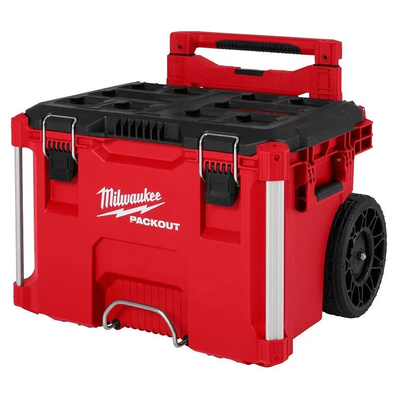 Milwaukee PACKOUT Series 48-22-8427 Rolling Tool Box, 3450 cu-in, Polypropylene, Red