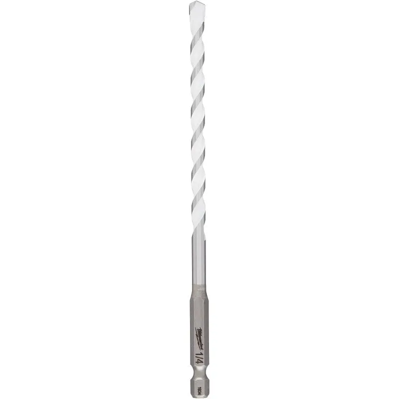 Milwaukee SHOCKWAVE 48-20-8886 Drill Bit, 1/4 in Dia, 6 in OAL, Multi-Material, Twist Flute, 1/4 in Dia Shank (Pack of 3)