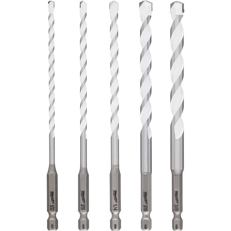 Milwaukee SHOCKWAVE 48-20-8898 Drill Bit Set, Multi-Material, 5-Piece, Carbide
