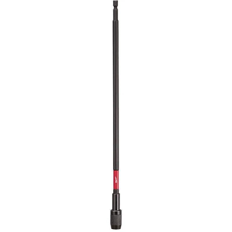 Milwaukee SHOCKWAVE 48-32-4533 Series Bit Holder, 12 in L, 1/4 in Drive, Hex Drive, 1/4 in Shank, Hex Shank, Steel, 1/PK