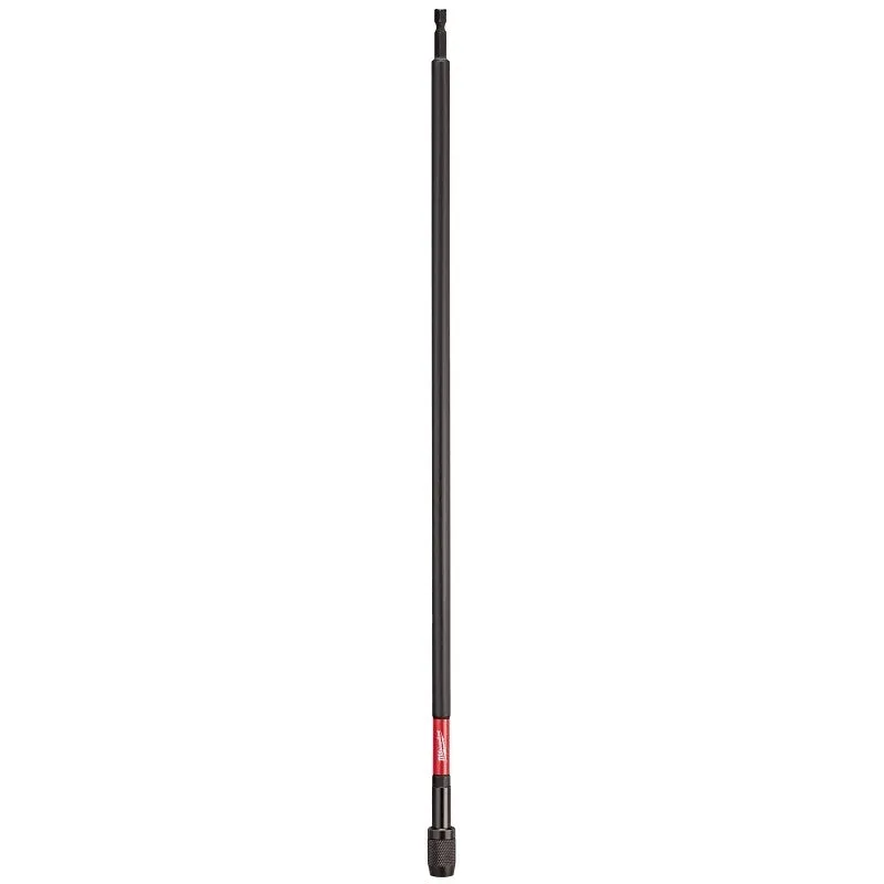 Milwaukee SHOCKWAVE 48-32-4534 Series Bit Holder, 18 in L, 1/4 in Drive, Hex Drive, 1/4 in Shank, Hex Shank, Steel, 1/PK