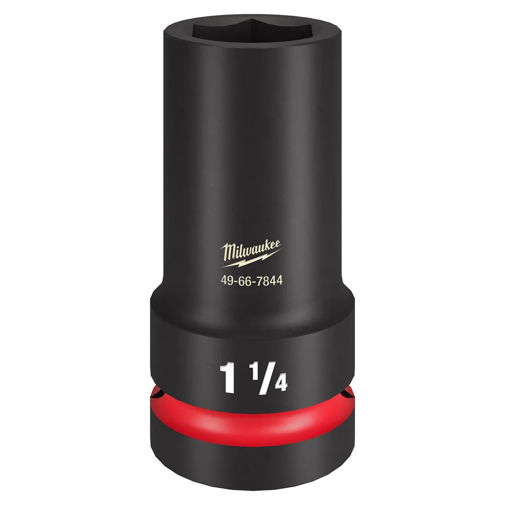 Milwaukee SHOCKWAVE Impact Duty™ 1″ Drive 1-1/4″ Thin Wall Extra Deep 6 Point Socket 49-66-7844