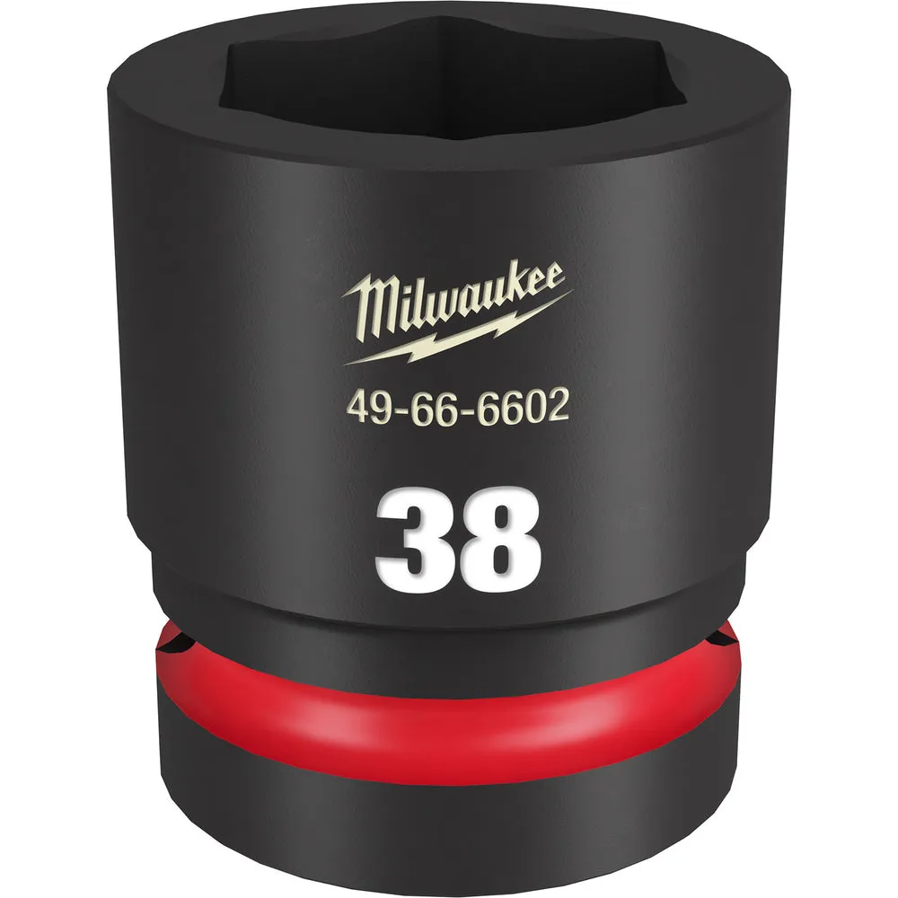 Milwaukee SHOCKWAVE™ Impact Duty 1″ Drive 38MM Standard Shallow 6 Point Socket 49-66-6602