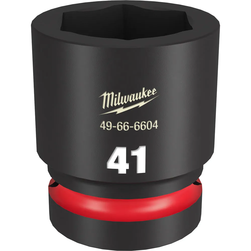 Milwaukee SHOCKWAVE™ Impact Duty 1″ Drive 41MM Standard 6 Point Socket 49-66-6604