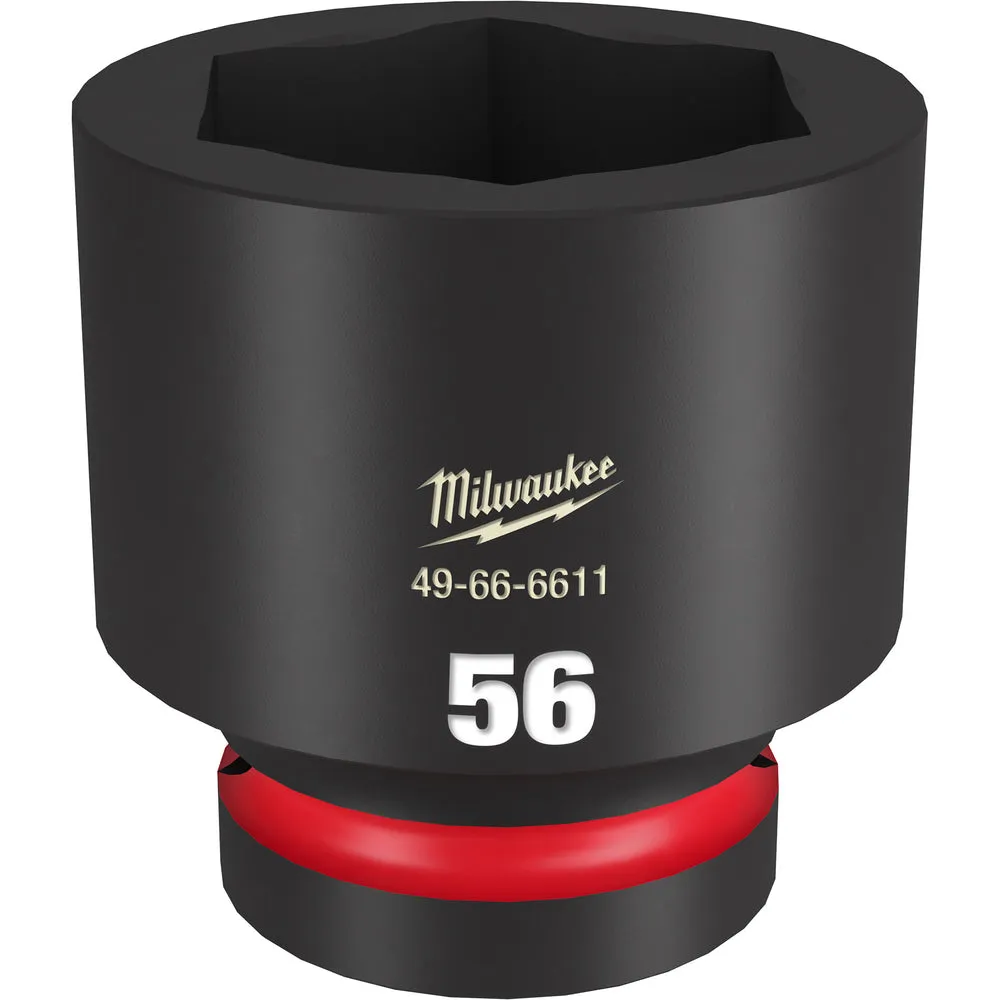 Milwaukee SHOCKWAVE™ Impact Duty 1″ Drive 56MM Standard 6 Point Socket 49-66-6611