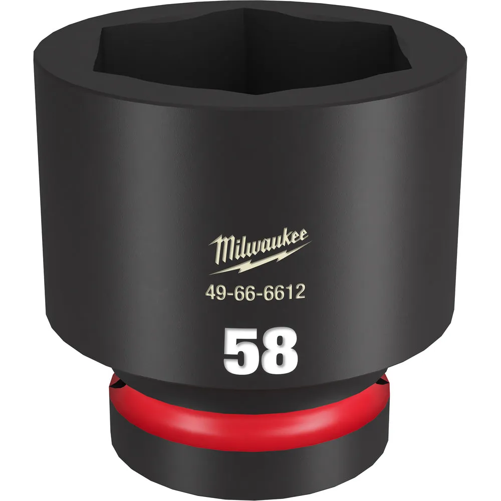 Milwaukee SHOCKWAVE™ Impact Duty 1″ Drive 58MM Standard 6 Point Socket 49-66-6612