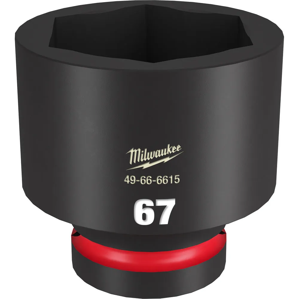 Milwaukee SHOCKWAVE Impact Duty™ 1″ Drive 67MM Standard Shallow 6 Point Socket 49-66-6615