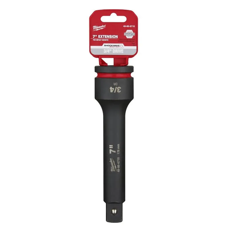 Milwaukee SHOCKWAVE Impact Duty 49-66-6710 Impact Extension, 3/4 in Drive, Square Drive, 3/4 in Output Drive, 7 in L