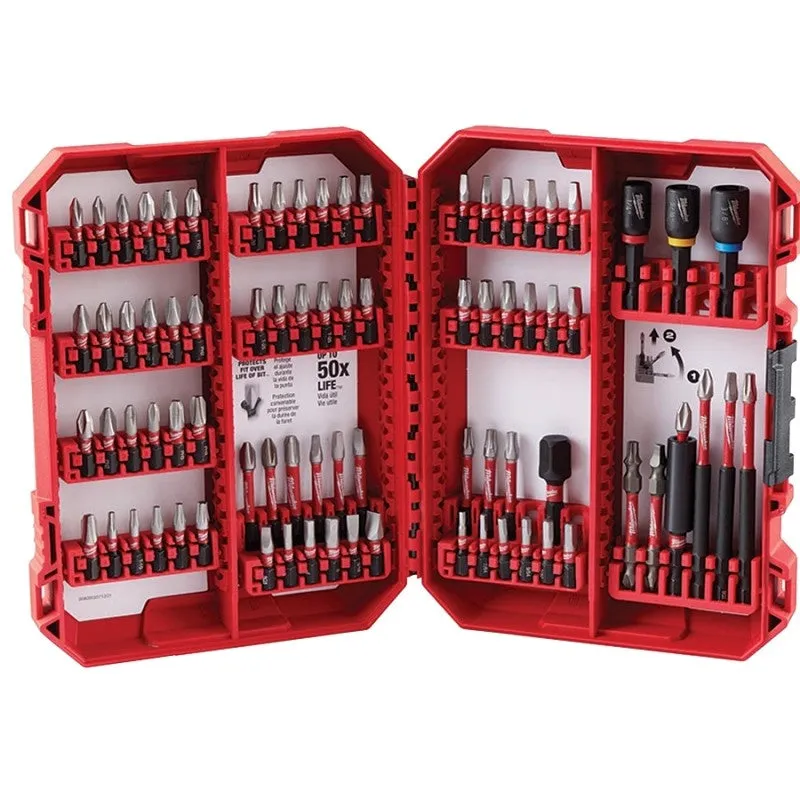 Milwaukee SHOCKWAVE Impact Duty Series 48-32-4094 Driver Bit Set, 80-Piece, All-Purpose, Alloy Steel