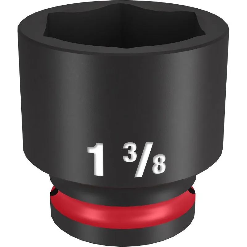 Milwaukee SHOCKWAVE Impact Duty Series 49-66-6216 Shallow Impact Socket, 1-3/8 in Socket, 1/2 in Drive, Square Drive