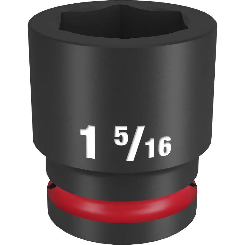 Milwaukee SHOCKWAVE Impact Duty Series 49-66-6312 Shallow Impact Socket, 1-5/16 in Socket, 3/4 in Drive, Square Drive