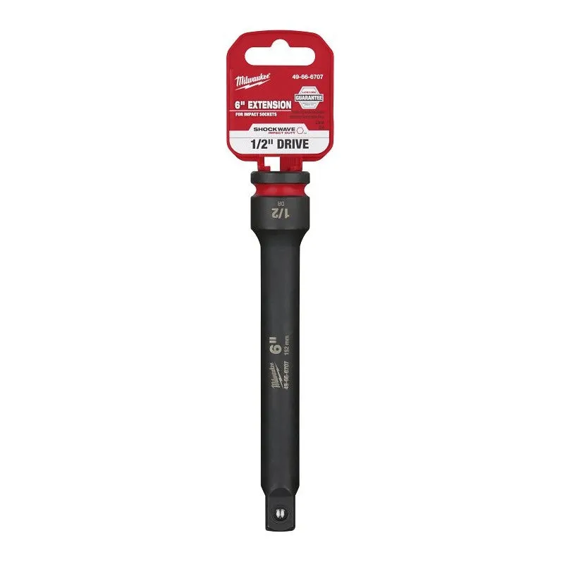 Milwaukee SHOCKWAVE Impact Duty Series 49-66-6707 Socket Extension, 1/2 in Drive, 6 in L