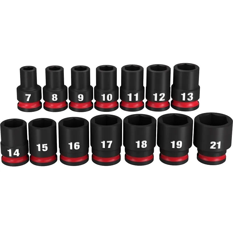 Milwaukee SHOCKWAVE Impact Duty Series 49-66-7007 Standard Socket Set, Steel, Black