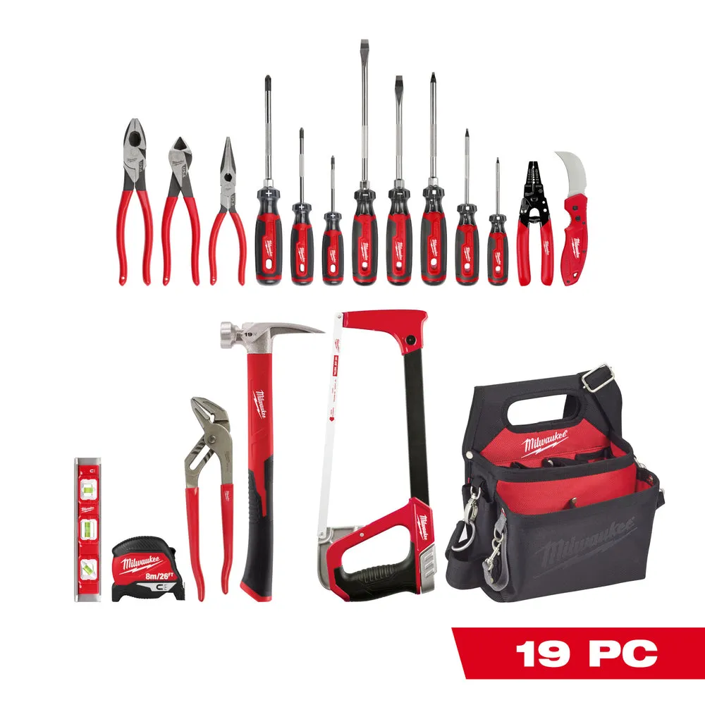 Milwaukee Tool 48-22-0147 19 PC. Electrician’s Hand Tool Set