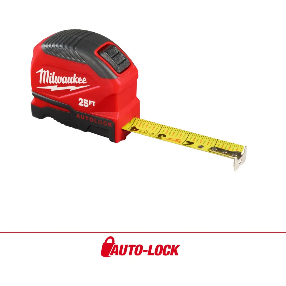 Milwaukee Tool 48-22-1825 25 ft Auto-Lock Tape Measure
