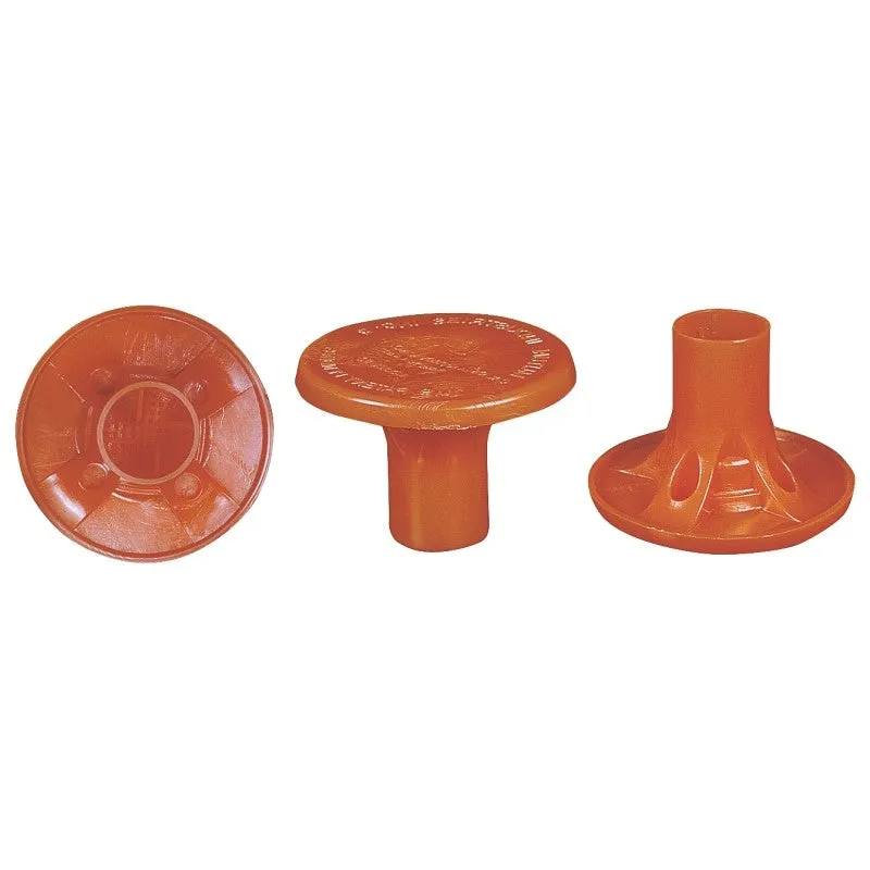 Mutual Industries 14640-4 Rebar Cap, #4 to 8 Rebar, Polymer, Orange (Pack of 100)
