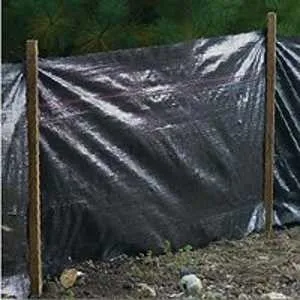 Mutual Industries 14987 Silt Fence, Black, 100 ft L, 36 in W, 1-1/2 x 1-1/2 in Mesh