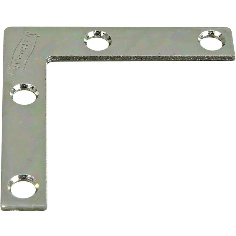 National Hardware 117BC Series N266-486 Corner Brace, 2 in L, 3/8 in W, 2 in H, Steel, Zinc, 0.07 Thick Material (Pack of 40)
