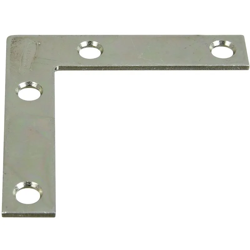 National Hardware 117BC Series N266-502 Corner Brace, 2-1/2 in L, 1/2 in W, 2-1/2 in H, Steel, Zinc, 0.07 Thick Material (Pack of 40)