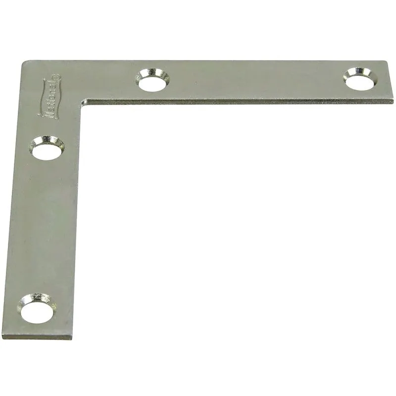 National Hardware 117BC Series N266-528 Corner Brace, 3 in L, 1/2 in W, 3 in H, Steel, Zinc, 0.07 Thick Material (Pack of 40)