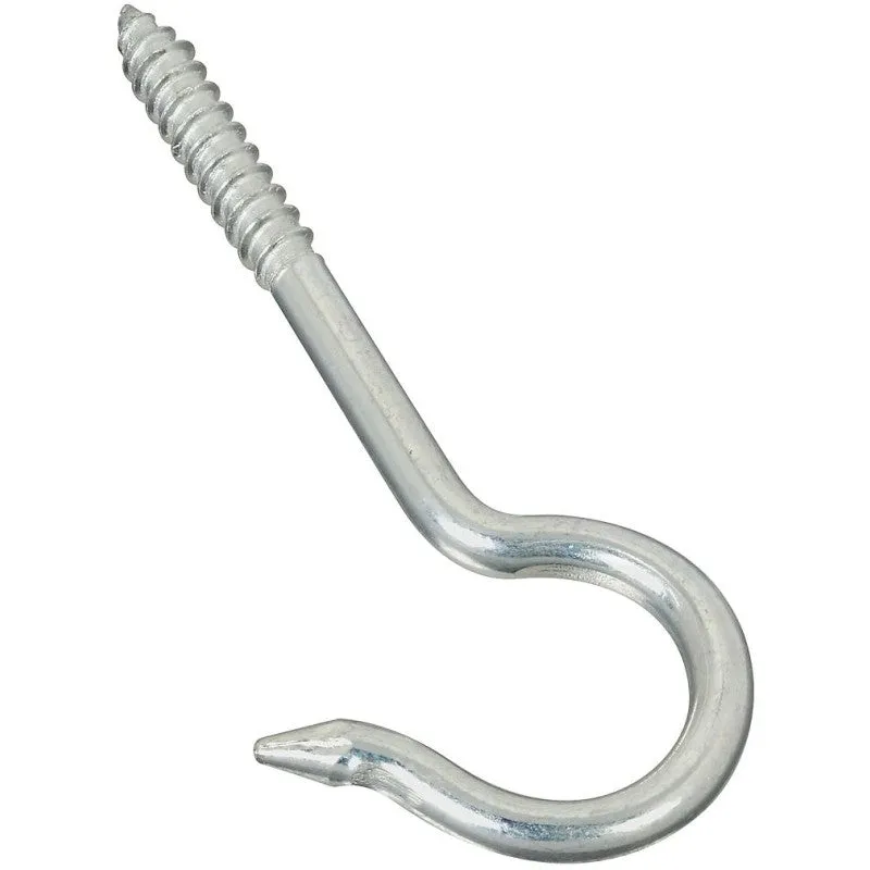 National Hardware 2040BC N220-509 Ceiling Hook, 60 lb Working Load, #3, Steel, Zinc (Pack of 20)