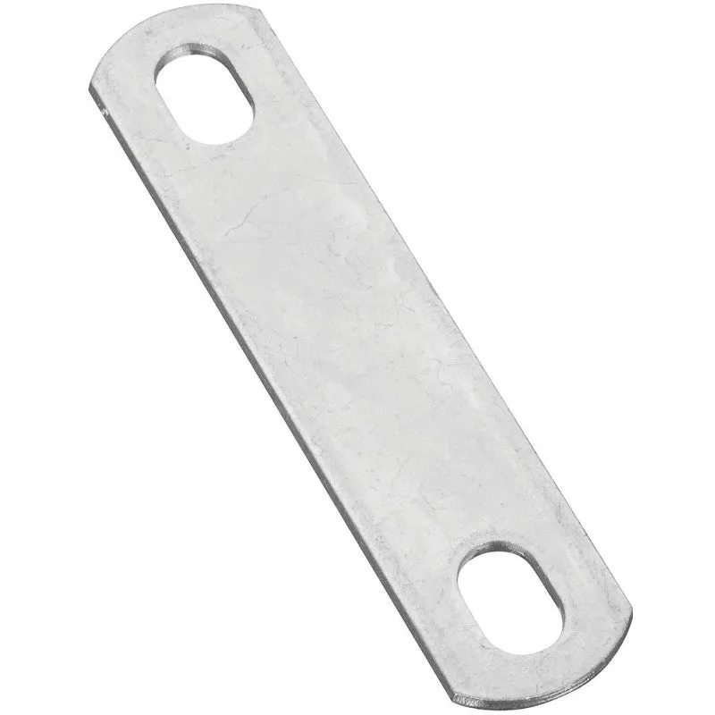 National Hardware 2191BC Series N222-331 U-Bolt Plate, 4.88 in L, 1.02 in W, 0.44 in Bolt Hole, Steel, Zinc (Pack of 10)