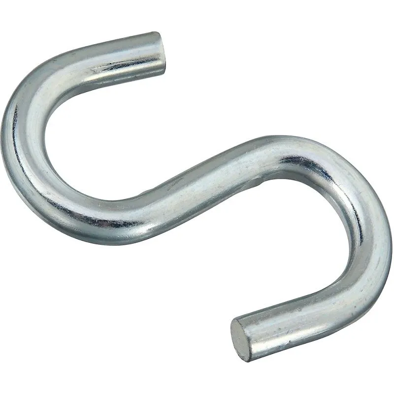National Hardware 347856 S-Hook, 240 lb Working Load, Steel, Zinc (Pack of 5)