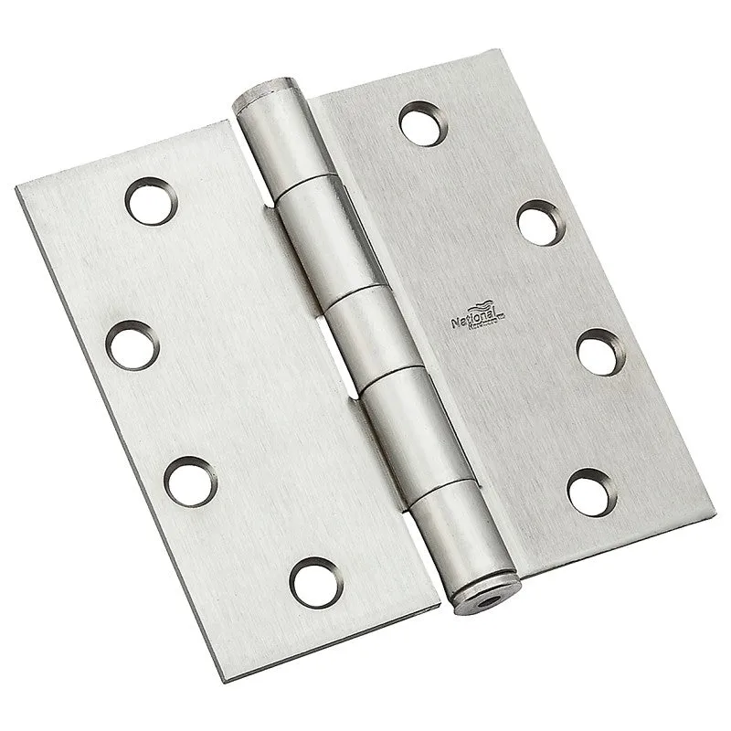 National Hardware F179 Series N236-015 Template Hinge, 4-1/2 in H Frame Leaf, 1.3875 in Thick Frame Leaf, Steel, 90 lb (Pack of 12)