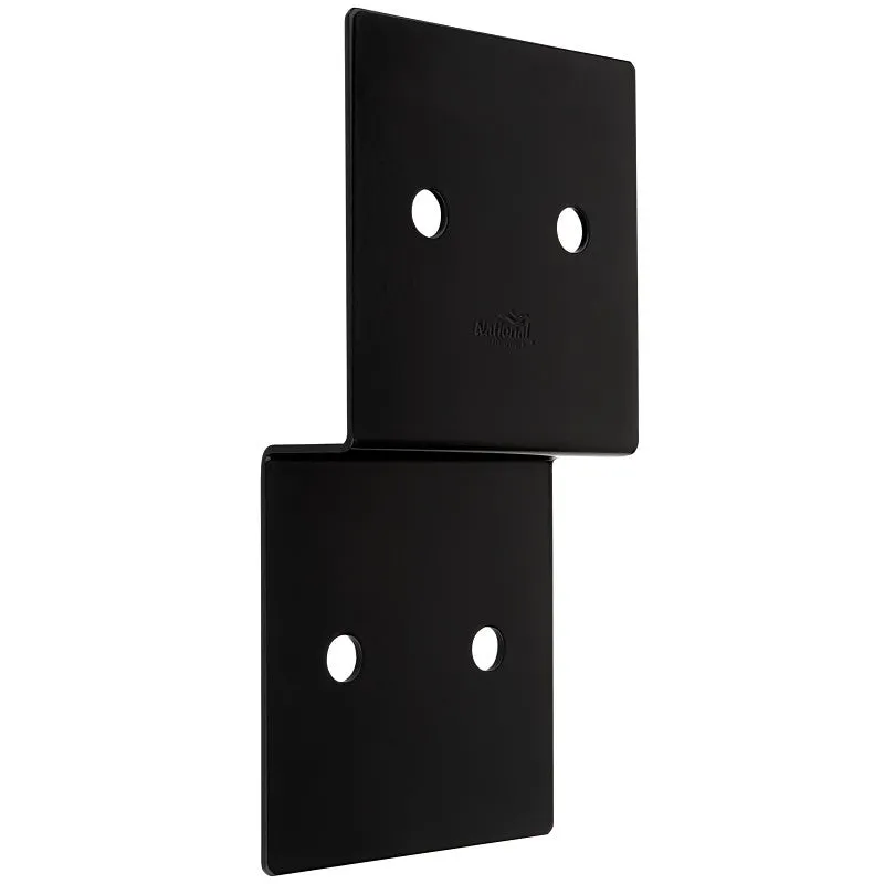 National Hardware Indio 1219BC Series N800-207 Joist Tie, 10 in L, 5 in W, Steel, Storm Shine/Powder-Coated, Black