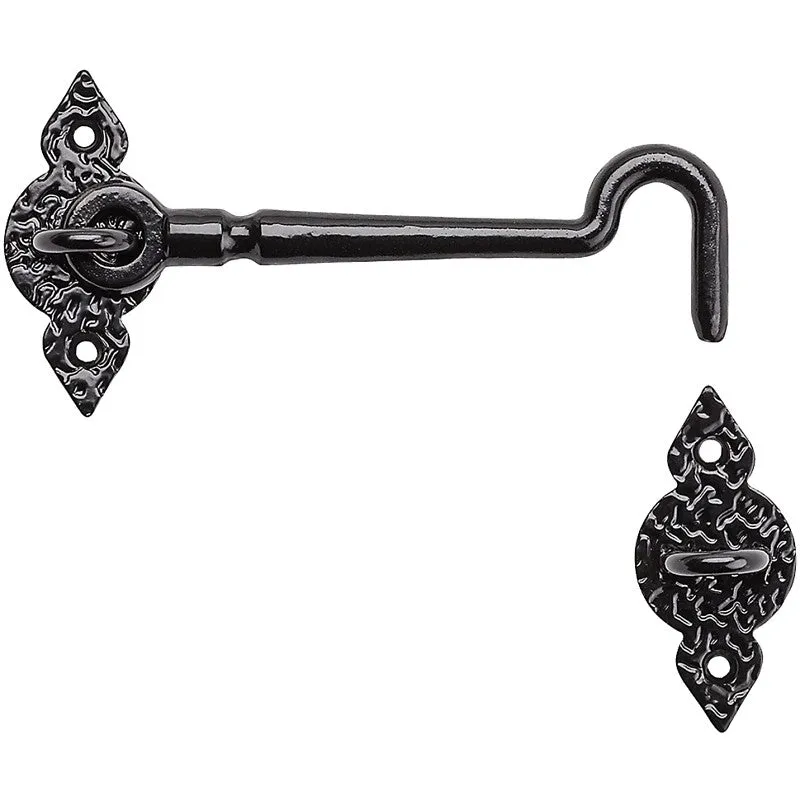 National Hardware N100-054 Spear Gate Hook, Steel, Black