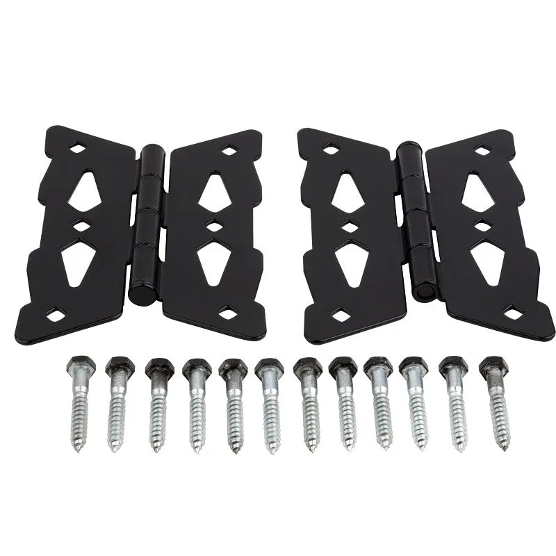 National Hardware N109-218 Butterfly Hinge, Steel, Black, Surface Mounting