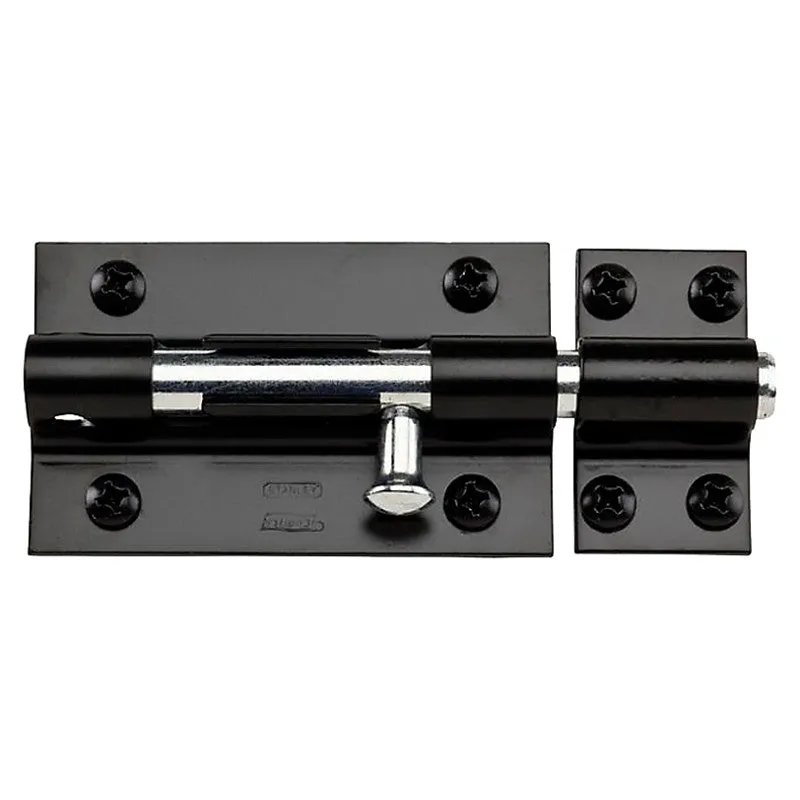 National Hardware N152-121 Barrel Bolt, 0.6 in Dia Bolt Head, 5 in L Bolt, Steel