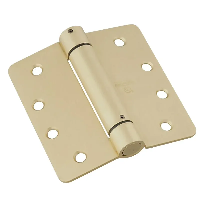 National Hardware N185-207 Spring Hinge, Cold Rolled Steel, Brass, Wall Mounting, 37 lb