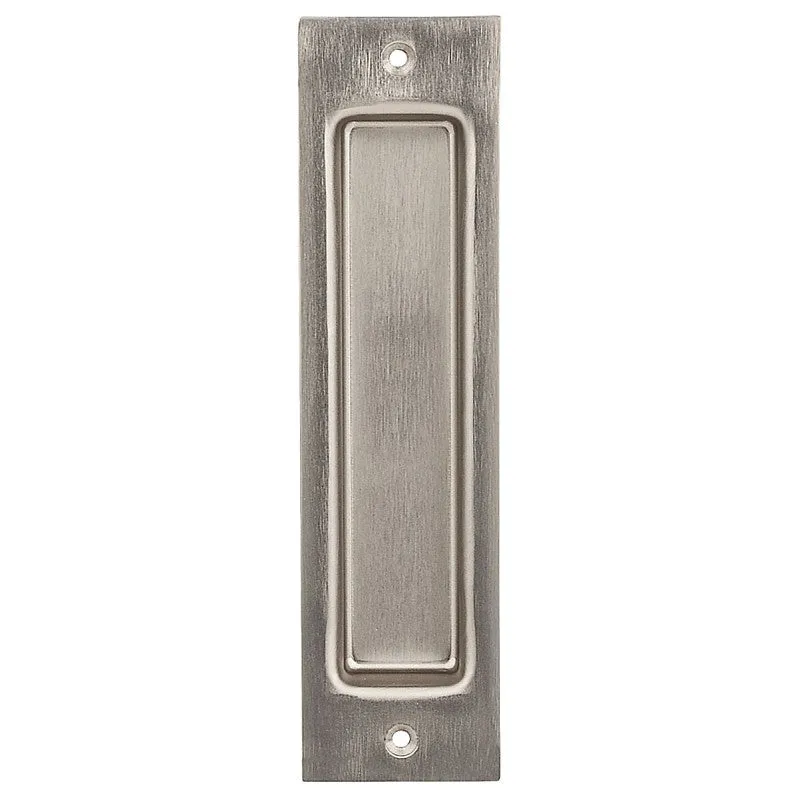 National Hardware N187-024 Door Pull, 2-1/16 in W, 9/32 in D, 8 in H, Steel, Satin Nickel