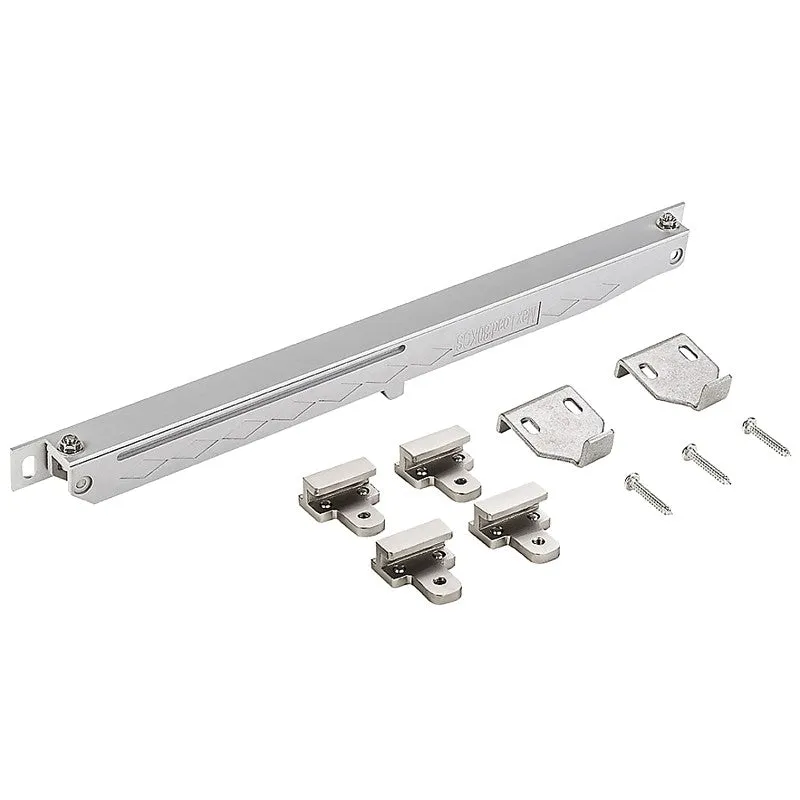 National Hardware N187-082 Sliding Door Hardware Kit, 13-3/8 in L Track, Plastic, Satin Nickel