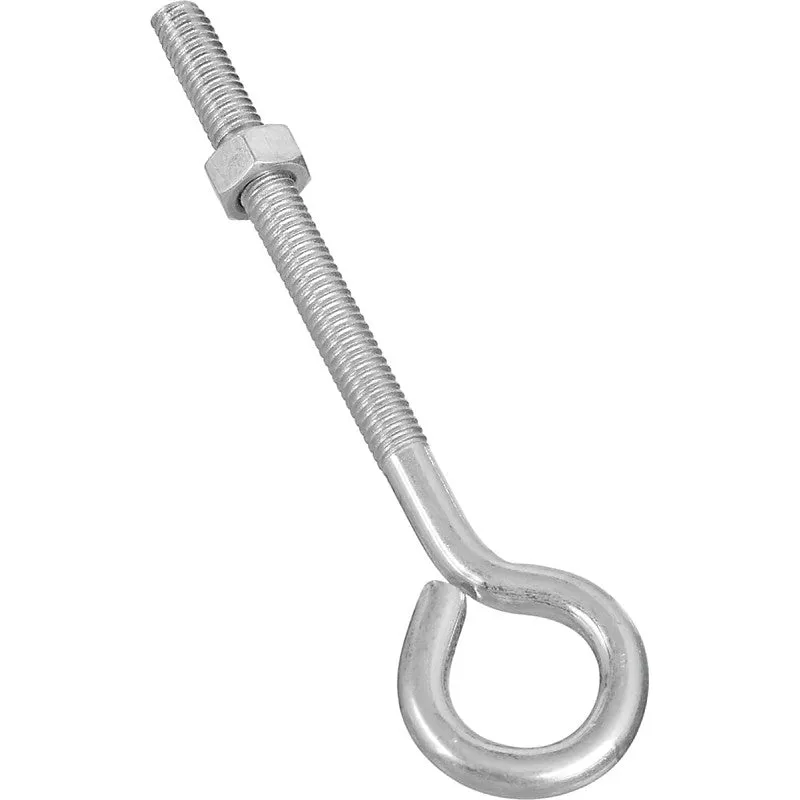 National Hardware N221-234 Eye Bolt, 5/16-18 Thread, 3 in L Thread, 3/4 in ID Dia Eye, 3.72 in L Shank, Steel, Zinc (Pack of 10)