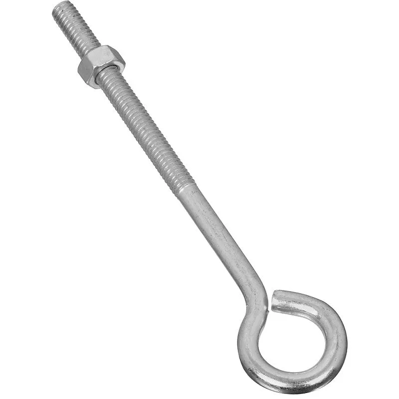 National Hardware N221-242 Eye Bolt, 5/16-18 Thread, 3 in L Thread, 3/4 in ID Dia Eye, 4.72 in L Shank, Steel, Zinc (Pack of 10)