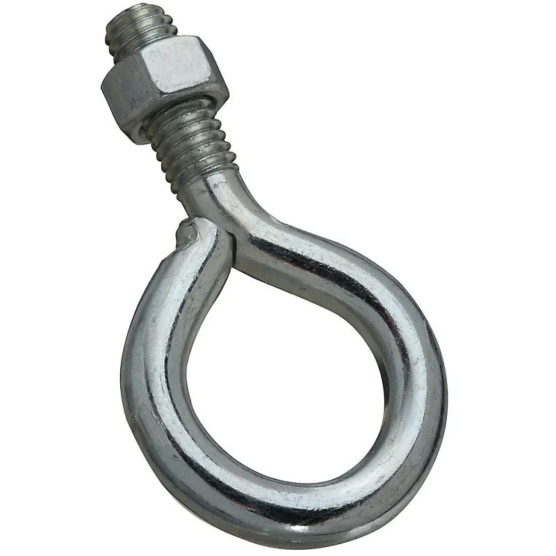 National Hardware N221-259 Eye Bolt, 3/8-16 Thread, 1 in L Thread, 1 in ID Dia Eye, 1.35 in L Shank, 160 lb Working Load (Pack of 10)