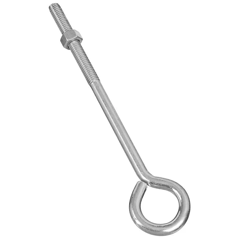 National Hardware N221-291 Eye Bolt, 8 in OAL, 3/8-16 Thread, 3 in L Thread, 1 in ID Dia Eye, 6.35 in L Shank, Steel (Pack of 10)