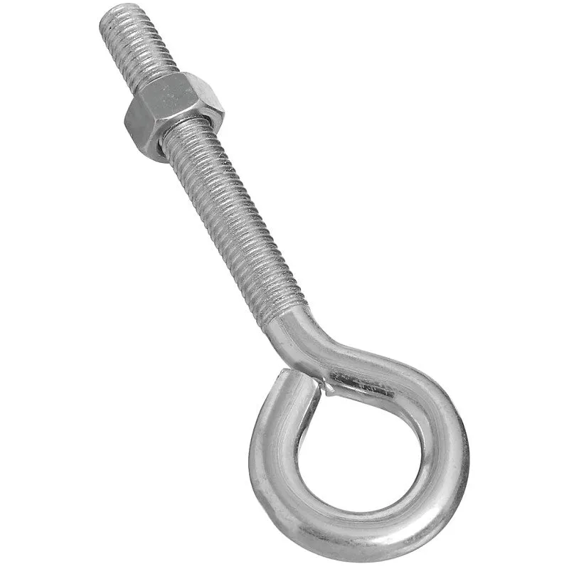 National Hardware N221-317 Eye Bolt, 1/2-13 Thread, 3-1/2 in L Thread, 1 in ID Dia Eye, 3.95 in L Shank, Steel, Zinc (Pack of 10)