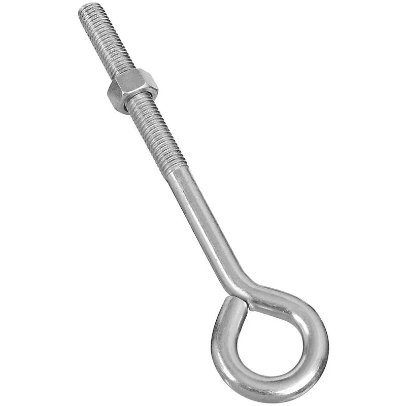 National Hardware N221-325 Eye Bolt, 1/2-13 Thread, 3-3/4 in L Thread, 1 in ID Dia Eye, 6.14 in L Shank, Steel, Zinc (Pack of 10)