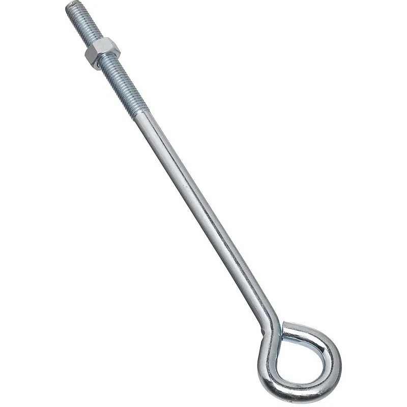 National Hardware N221-341 Eye Bolt, 1/2-13 Thread, 3-3/4 in L Thread, 1 in ID Dia Eye, 10.14 in L Shank, Steel, Zinc (Pack of 10)