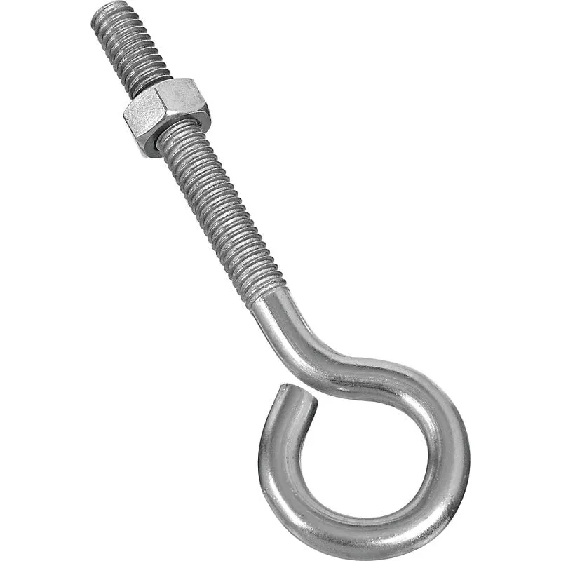 National Hardware N221-580 Eye Bolt, 1/4-20 Thread, 1-1/4 in L Thread, 0.56 in ID Dia Eye, 1.53 in L Shank (Pack of 10)