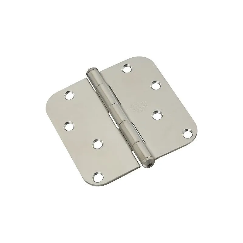 National Hardware N225-979 Door Hinge, 5/8 in Corner Radius, 3-1/2 in H Frame Leaf, Stainless Steel