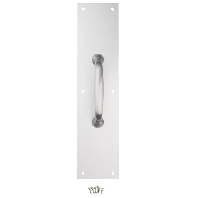 National Hardware N270-404 Pull Plate, 3-1/2 in W, 15 in H, Aluminum (Pack of 2)